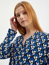Orsay Modra ženska vzorčasta bluza ORSAY