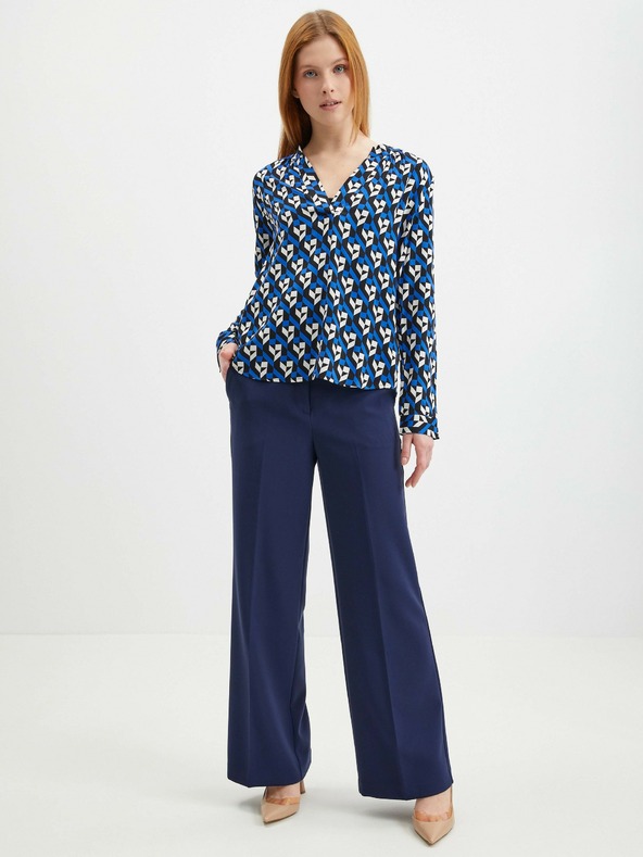 Orsay Modra ženska vzorčasta bluza ORSAY