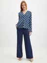 Orsay Modra ženska vzorčasta bluza ORSAY