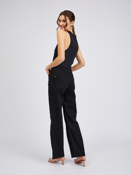Orsay Črne ženske wide leg kavbojke ORSAY
