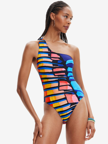 Desigual Črne črtaste ženske kopalke Desigual Amazonas