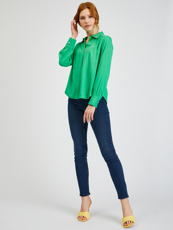 Orsay Zelena ženska satenasta bluza ORSAY