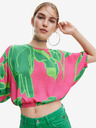 Desigual Zeleno-rožnati ženski top Desigual Garret