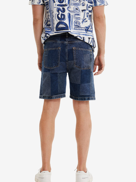 Desigual Temno modre moške kratke hlače iz džinsa Desigual Fresia