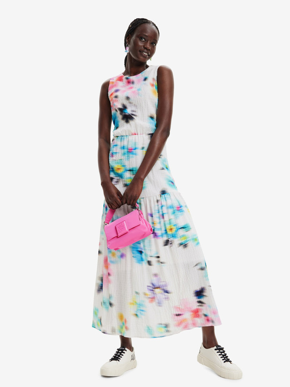 Desigual Bela ženska vzorčasta obleka Desigual Avinyon