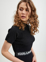 Karl Lagerfeld Črna ženska midi obleka KARL LAGERFELD Shooting Stars