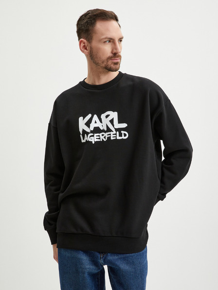 Karl Lagerfeld Črna moška jopa KARL LAGERFELD