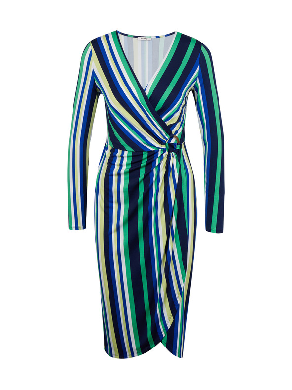 Orsay Zeleno-modra ženska črtasta obleka ORSAY