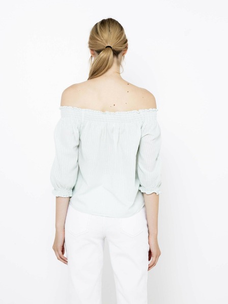CAMAIEU Mentolova črtasta bluza CAMAIEU
