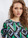 Orsay Črno-zelena ženska vzorčasta bluza ORSAY