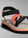 Napapijri Črno-oranžni ženski sandali NAPAPIJRI