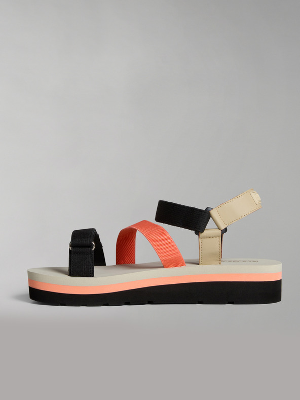 Napapijri Črno-oranžni ženski sandali NAPAPIJRI