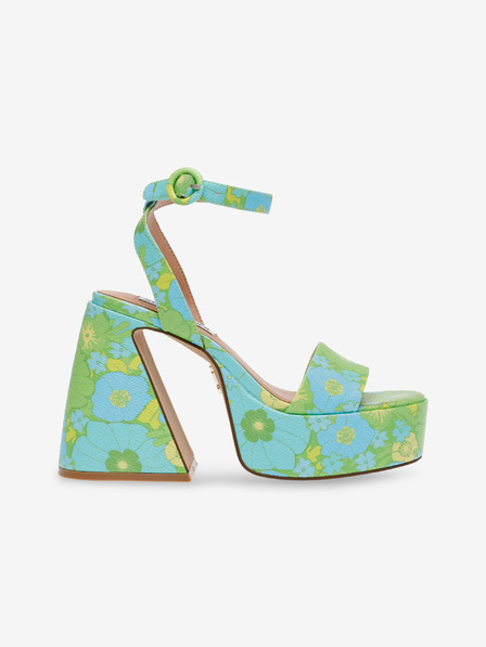 Steve Madden Svetlo modro-zeleni ženski sandali s peto Steve Madden