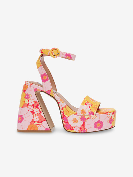 Steve Madden Oranžno-rožnati ženski sandali s peto Steve Madden