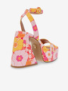 Steve Madden Oranžno-rožnati ženski sandali s peto Steve Madden