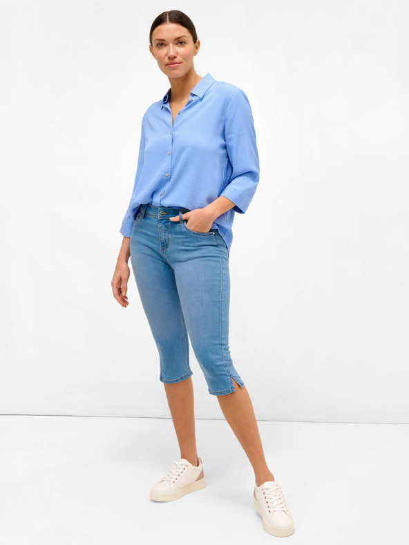 Orsay Modre denim tričetrtinske kratke hlače ORSAY