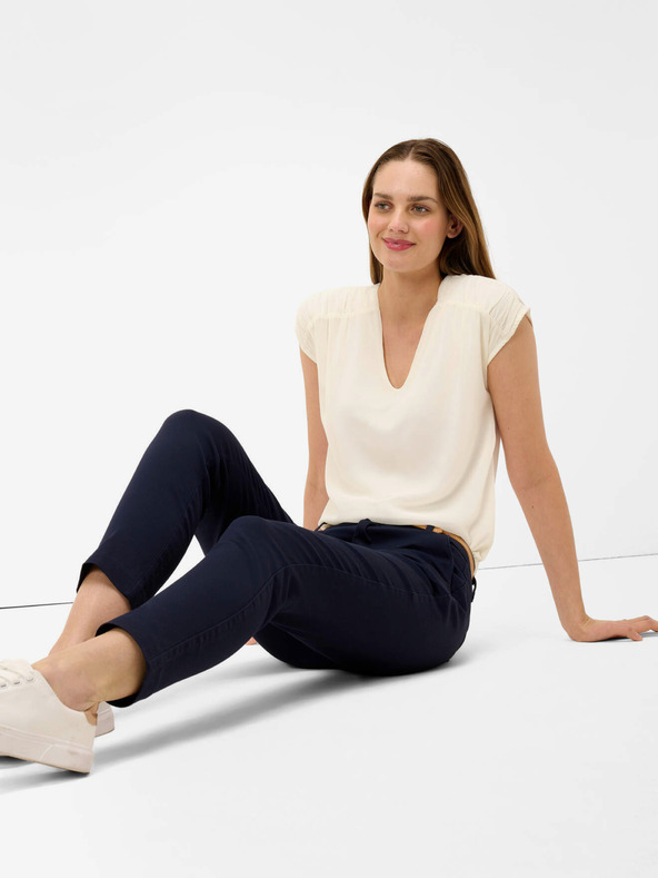 Orsay Temno modre chino hlače s pasom ORSAY