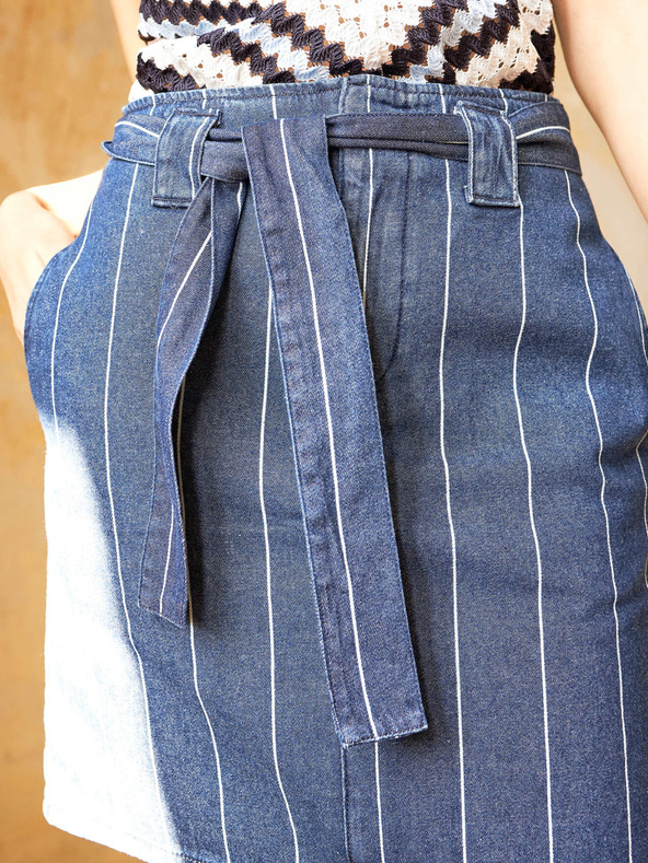 Orsay Modra progasta kratka džins krila z vezanjem ORSAY