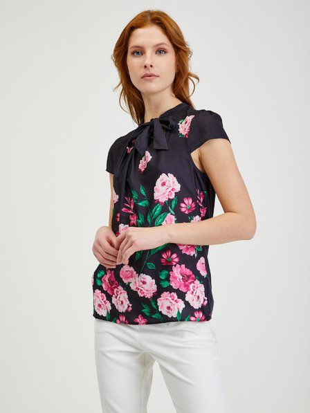 Orsay Črna ženska cvetlična bluza ORSAY