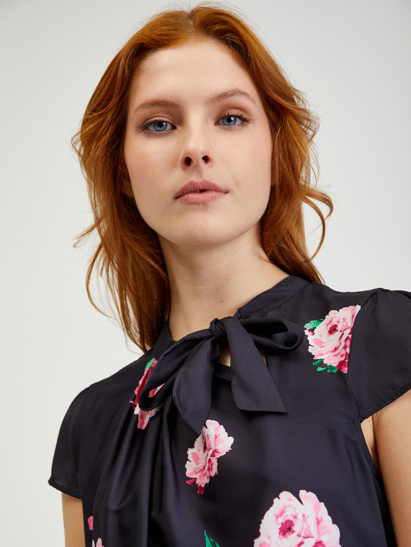 Orsay Črna ženska cvetlična bluza ORSAY