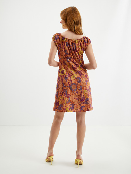Orsay Oranžna ženska cvetlična obleka ORSAY