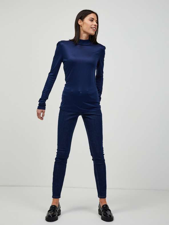 Orsay Temno modra majica z dolgimi rokavi ORSAY