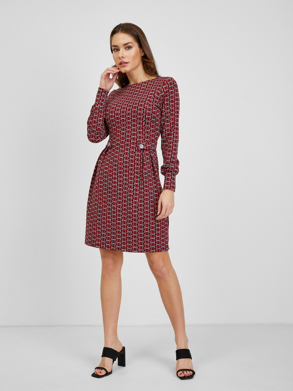 Orsay Rdeče ženske vzorčaste obleke ORSAY
