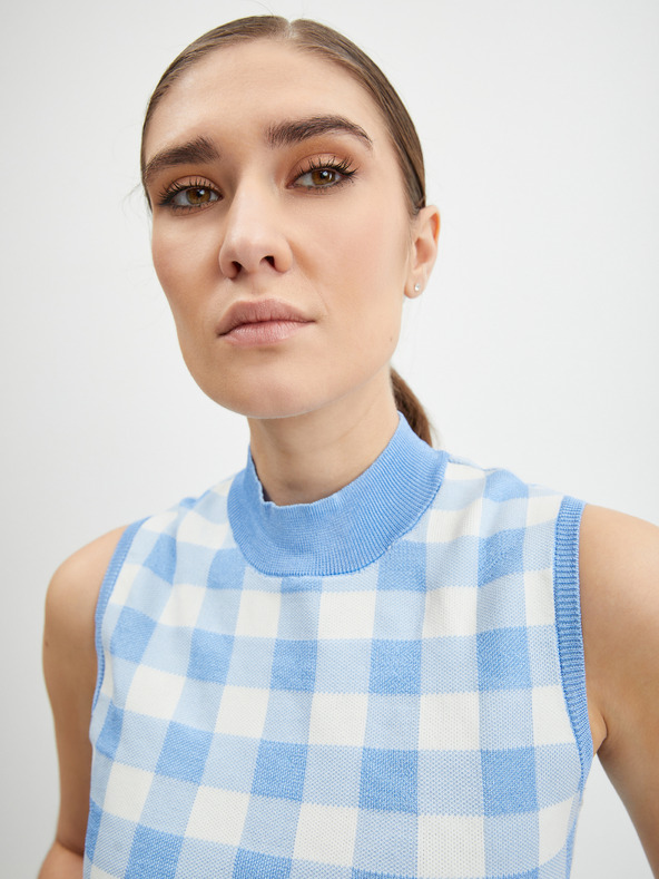 Orsay Belo-moder ženski karirast top ORSAY