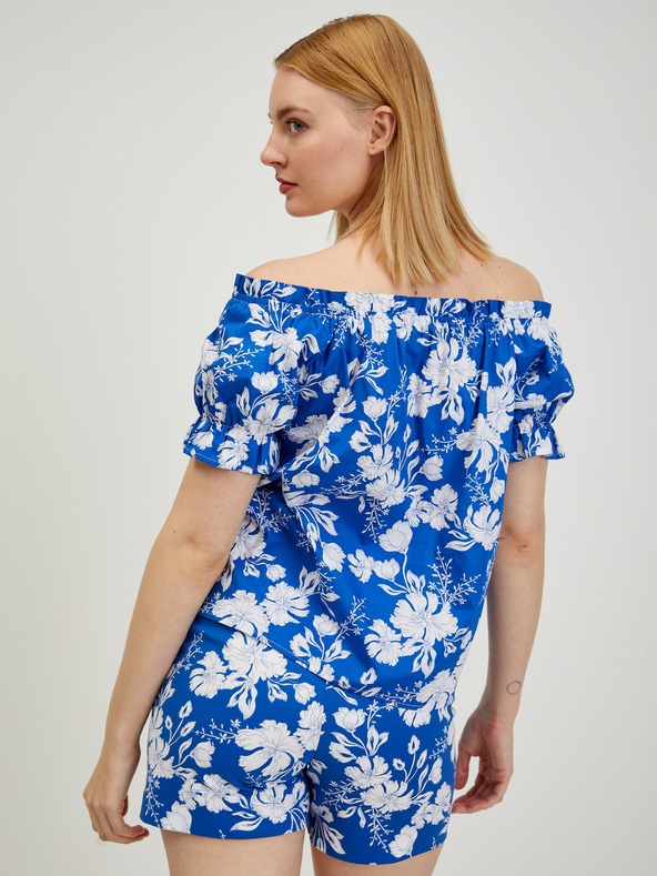 Orsay Modra ženska cvetlična bluza ORSAY