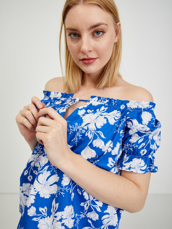 Orsay Modra ženska cvetlična bluza ORSAY