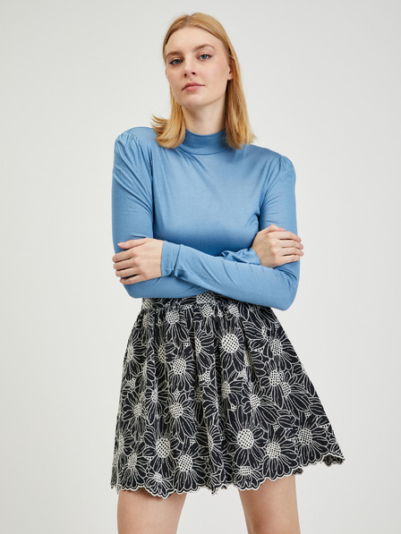 Orsay Modra ženska majica z dolgimi rokavi ORSAY