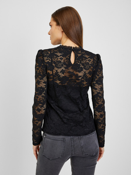 Orsay Črna ženska čipkasta majica ORSAY