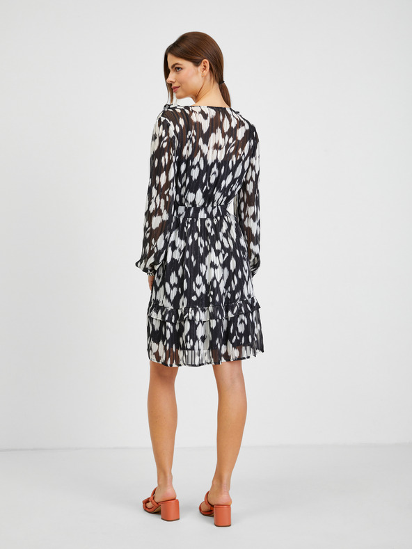 Orsay Belo-črna ženska vzorčasta obleka ORSAY