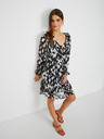 Orsay Belo-črna ženska vzorčasta obleka ORSAY