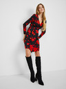 Orsay Rdeče-črna ženska cvetlična obleka ORSAY
