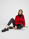 Orsay Črno-rdeč ženski karirast pulover ORSAY