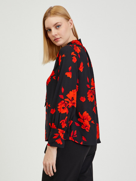Orsay Rdeče-črna ženska cvetlična bluza ORSAY