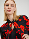 Orsay Rdeče-črna ženska cvetlična bluza ORSAY