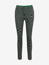 Orsay Črno-zelene ženske vzorčaste hlače ORSAY