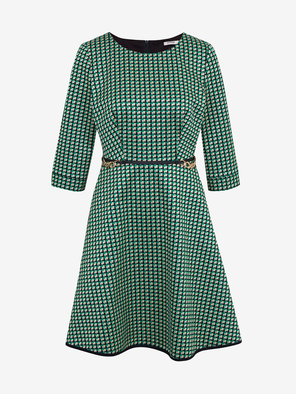 Orsay Zelena ženska vzorčasta obleka ORSAY
