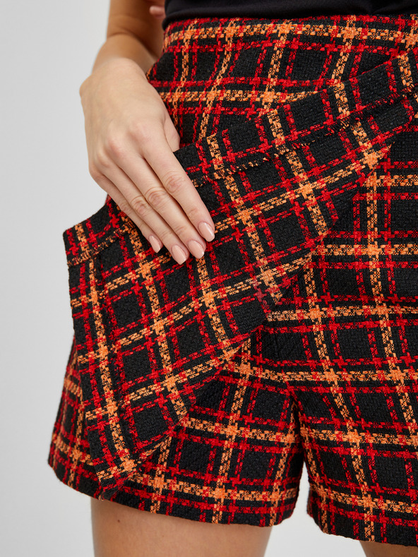 Orsay Rdeče-črno žensko karirasto krilo ORSAY