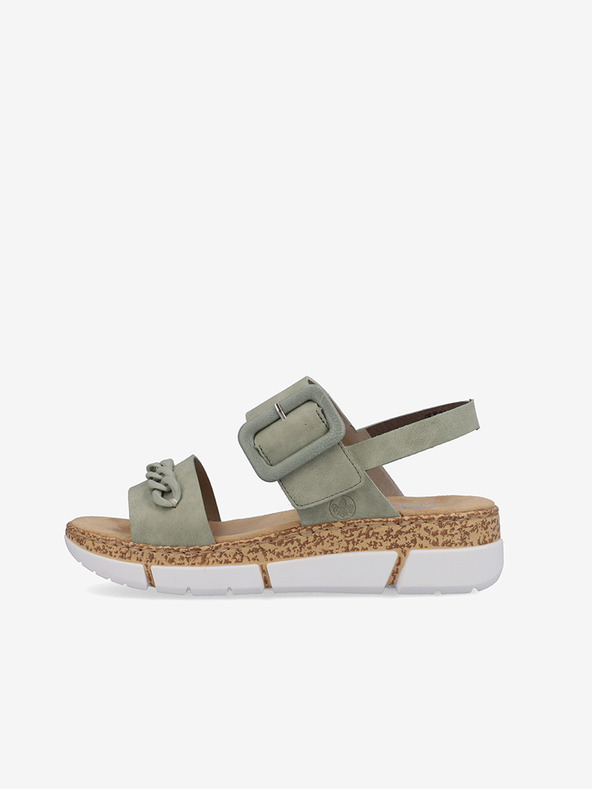 Rieker Kaki ženski sandali na platformi Rieker