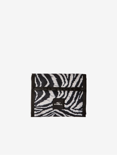 O'Neill Črno-bela ženska denarnica z živalskim potiskom O'Neill POCKETBOOK WALLET