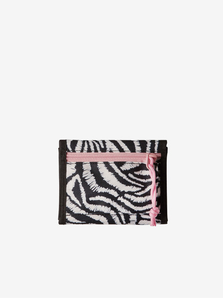 O'Neill Črno-bela ženska denarnica z živalskim potiskom O'Neill POCKETBOOK WALLET