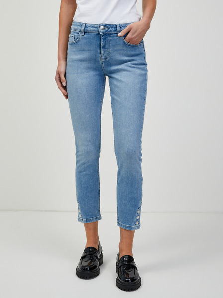 Orsay Svetlo modre skrajšane skinny fit kavbojke ORSAY