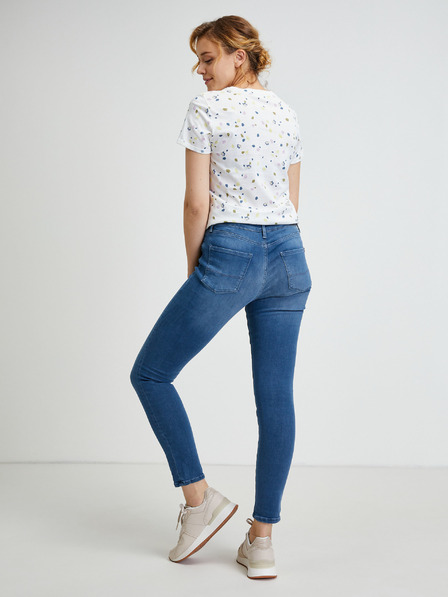 Pepe Jeans Temno modre ženske kavbojke oprijetega kroja Pepe Jeans Regent