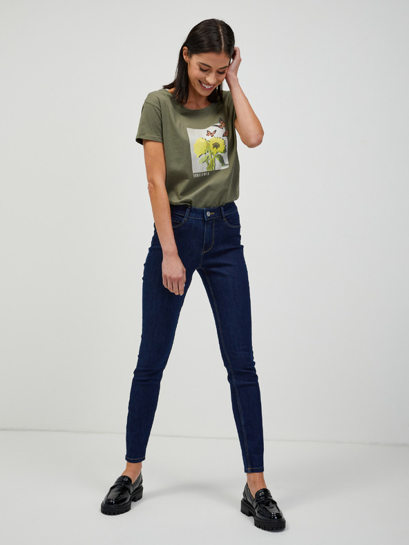 Orsay Temno modre push up skinny fit kavbojke ORSAY