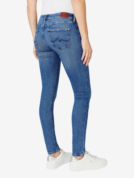 Pepe Jeans Temno modre ženske kavbojke oprijetega kroja Pepe Jeans Regent