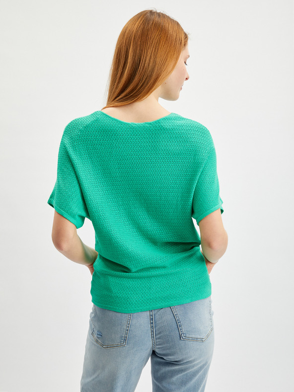 Orsay Svetlo zelen ženski pulover s kratkimi rokavi ORSAY