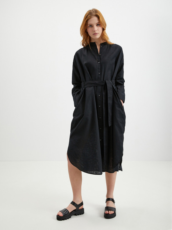 GAP Lanene srajčne midi obleke GAP